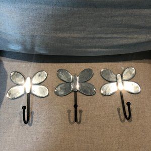 3 Butterfly Mirror Hooks